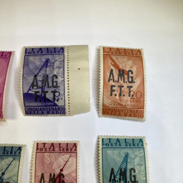1947 Italy Stamps C-7 - 12 mint never hinged AMGFTT precancel some cond issues 3