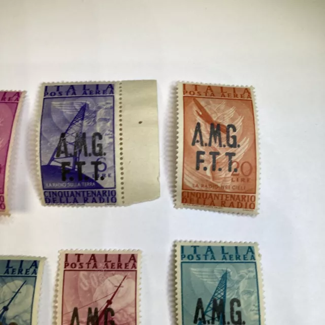 1947 Italy Stamps C-7 - 12 mint never hinged AMGFTT precancel some cond issues 3
