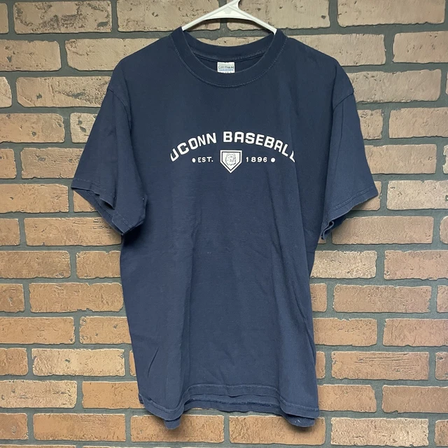UConn Baseball Short Sleeve Blue T Shirt Size Large