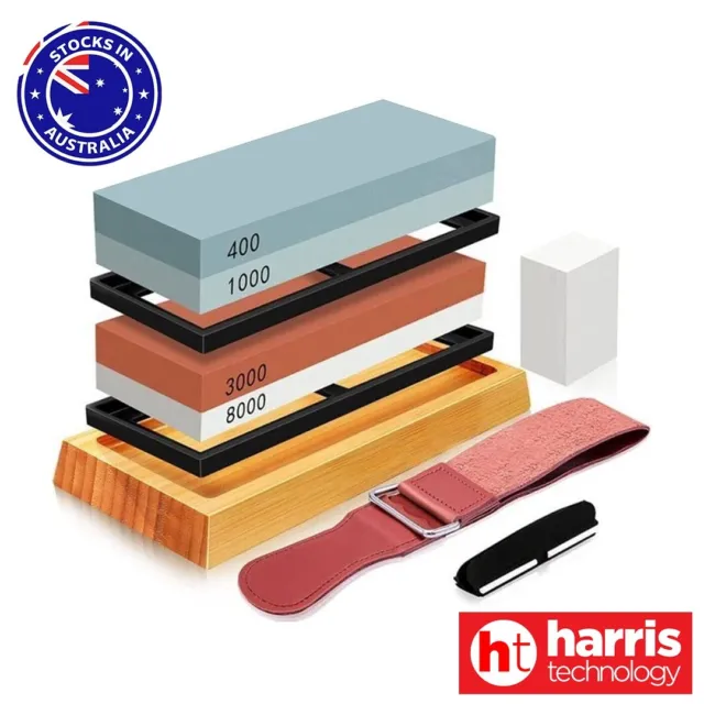 BOOC Knife Sharpening Stone Set, Whetstone Knife Sharpener Stone Set with belt