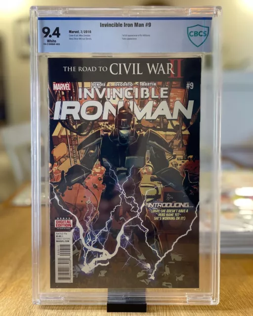 Invincible Iron Man #9 (Marvel Comics, 2016) CBCS 9.4 (not CGC)