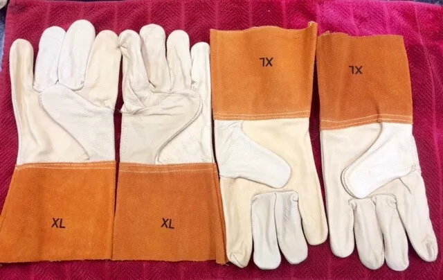 *NEUF 2 PAIRES de gants de soudeur en peau de vache West Chester qualité supérieure TIG/MIG, X-Large