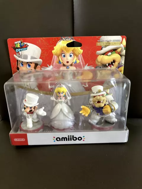 Amiibo Mario odyssey Tripack Mariage Mario Peach Bowser