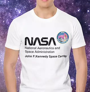 Nasa John F Kennedy Space Center T shirt %100 Cotton 2