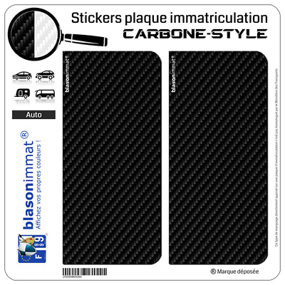 2 Stickers plaque immatriculation : Incognito de Droite - Carbone-Style