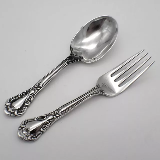 Chantilly Baby Set Spoon Fork Birks Sterling Silver No Mono