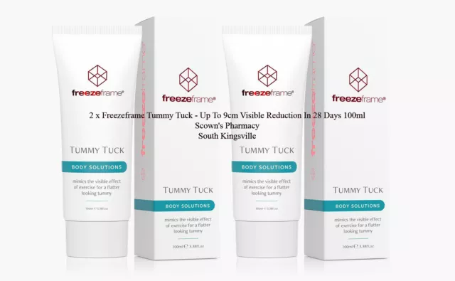 2 x Freezeframe Tummy Tuck - Up To 9cm Visible Reduction In 28 Days 100ml =200ml