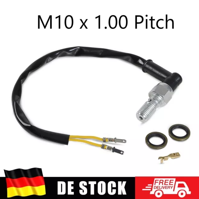 Neu Motorrad Hydraulische Bremslichtschalter Schraube Banjo Bolt M10 x 1.0 Pitch