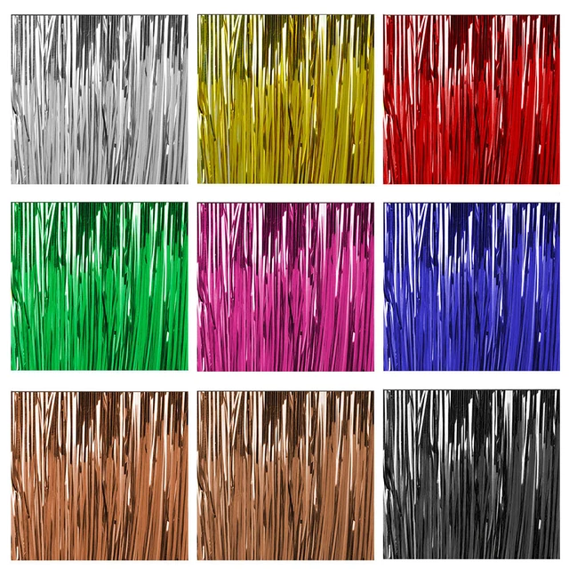 SJUNJIE Glitzervorhang 6 Stück 1x2m - Lametta Deko Für Partys