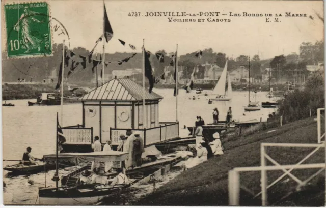 CPA JOINVILLE-le-PONT - the banks of La Marne sailboats and canoes (145602)