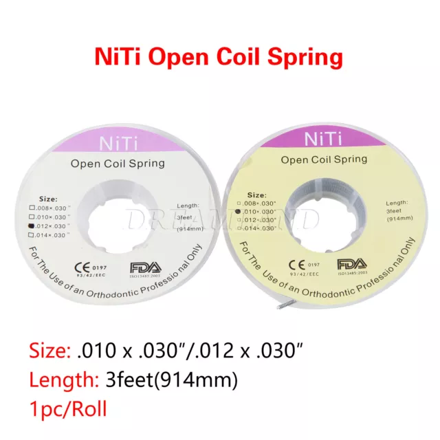 Dental Orthodontic Niti Open Coil Springs Dia .10/12 Kieferorthopädische 914mm 2