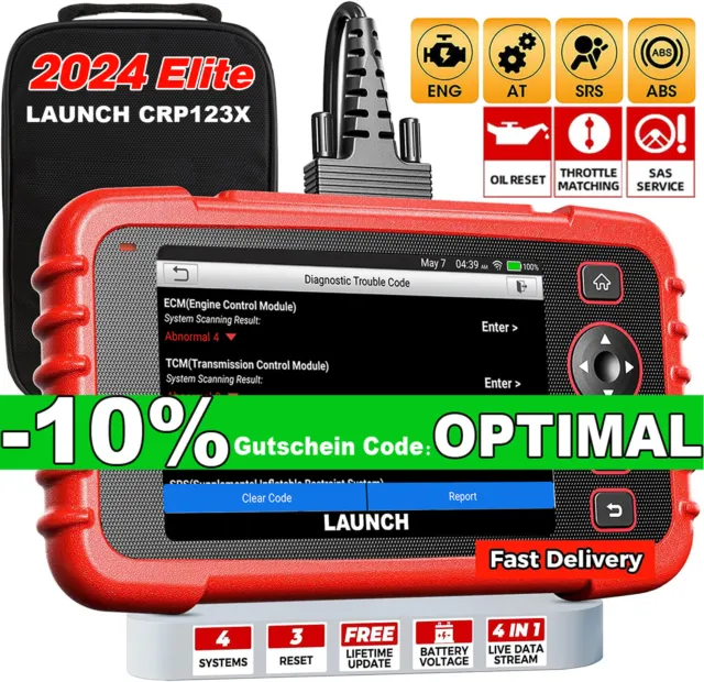 2024 LAUNCH CRP123X Pro Auto Diagnosegerät KFZ OBD2 EOBD Scanner Tester ABS SRS