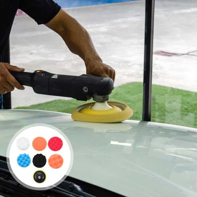 8 pz spugna per la cura dell'auto disco lucidante auto pulita cera auto