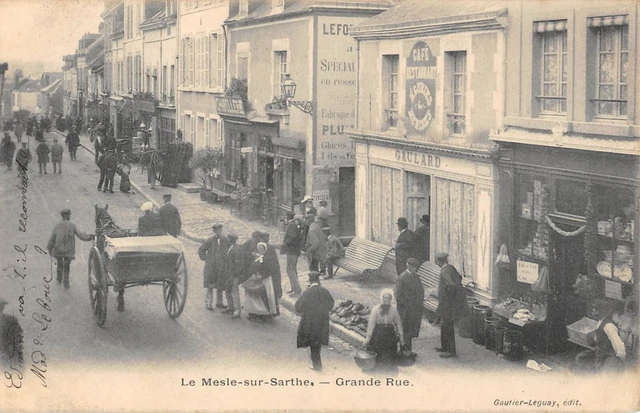 Cpa 72 Le Mesle Sur Sarthe / Great Rue