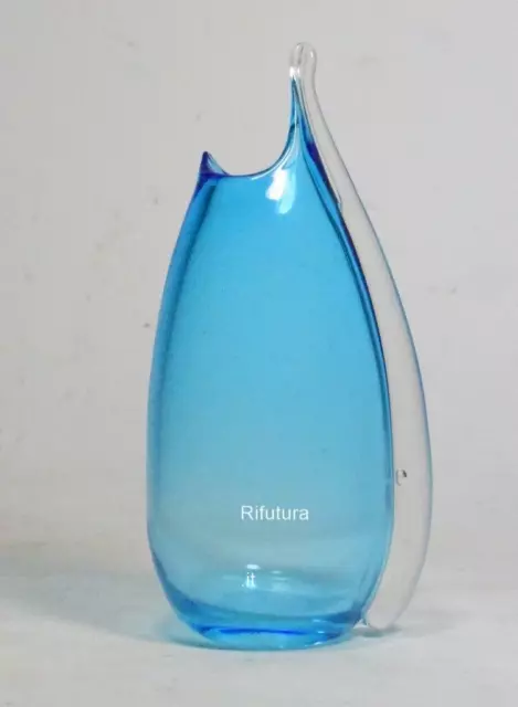 Caraffa vetro murano azzurro muran glass hand made H18 bevande vino acqua -00B6