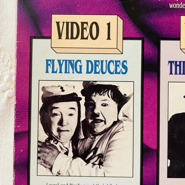 LAUREL & HARDY 3x VHS Collection Flying Deuces, This Is Your Life, UK
