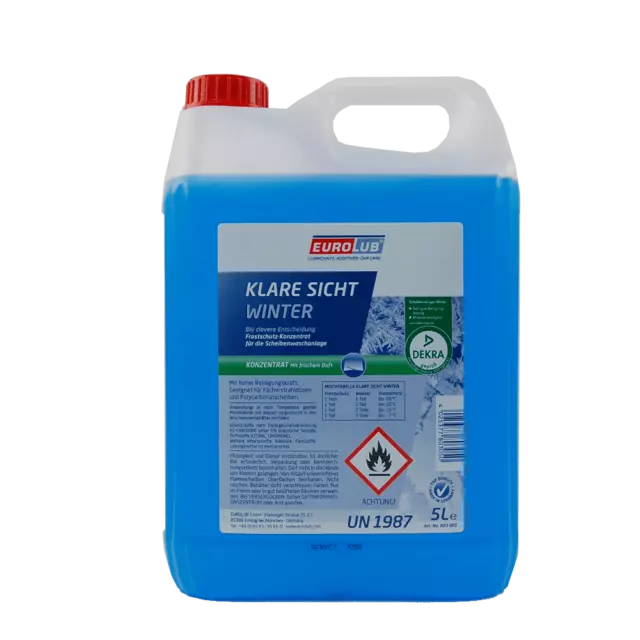 EUROLUB 803005 Scheibenfrostschutz Frostschutz 5 Liter Klare Sicht Konzentrat