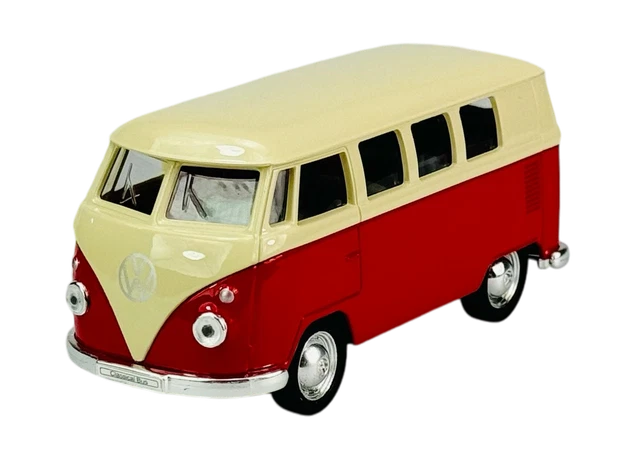 VW COMBI T1 rouge et blanc 1/24