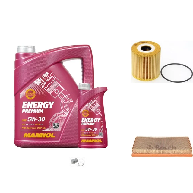 Bosch Pacchetto di Ispezione 6. L mannol Energy Premium 5W-30 per . Volvo V40