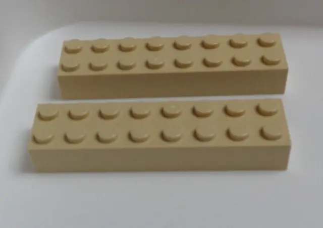 LEGO  3007 6037398 2x8 Brick Tan x2 Bricks & Pieces & Parts