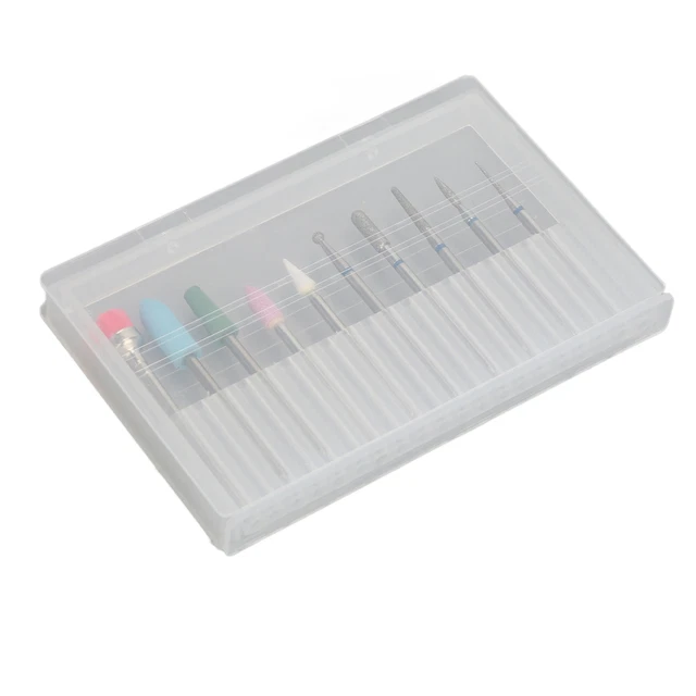10pcs Nail Art Drill Bits Rough Surfaces Remove Nail Glue Nail Polishing Hea Esp