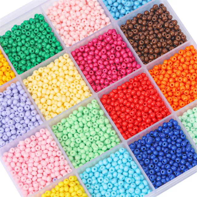 Colorful Mixed 2mm 3mm Small Round Opaque Glass Wholesale Loose Beads DIY Lot