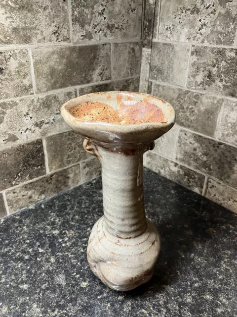 Vintage Rare Unique Glazed Signed Pottery Vase