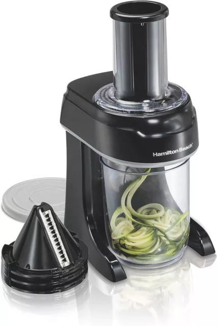 NUEVO Hamilton Beach 70935 4 en 1 Espiralizador Eléctrico, 6 Tazas, Negro SELLADO