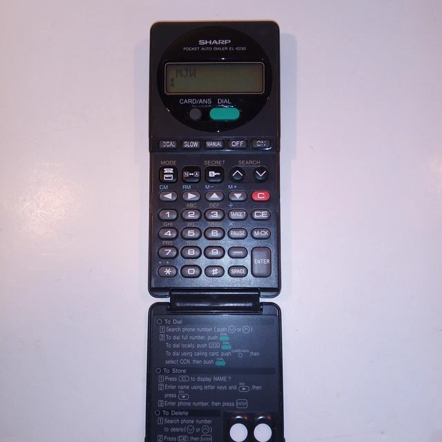 SHARP Pocket Auto Dialer Vtg DIAL MASTER 100 EL6230 Tested SEE Pics Cond READ NO