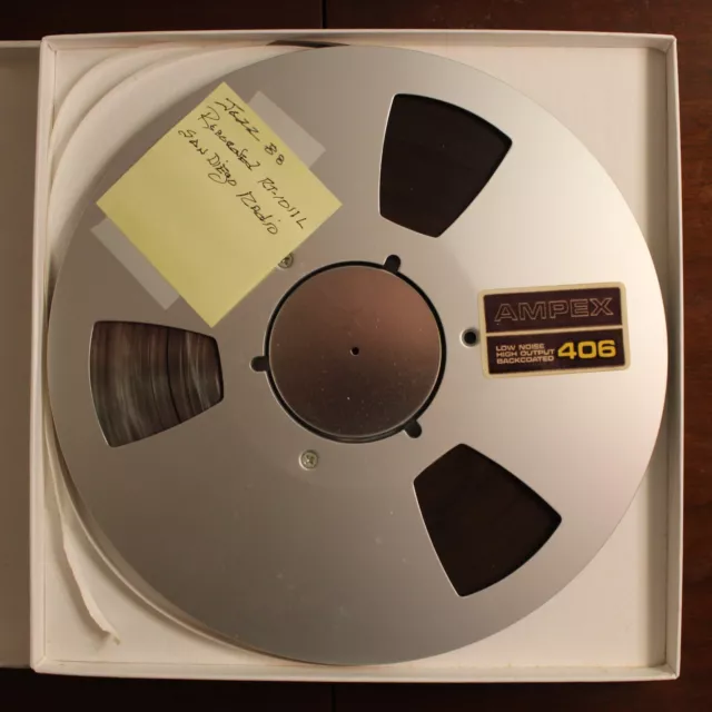 Ampex 406 Reel to Reel Tape 10.5 inch by 1/4 inch with metal reel