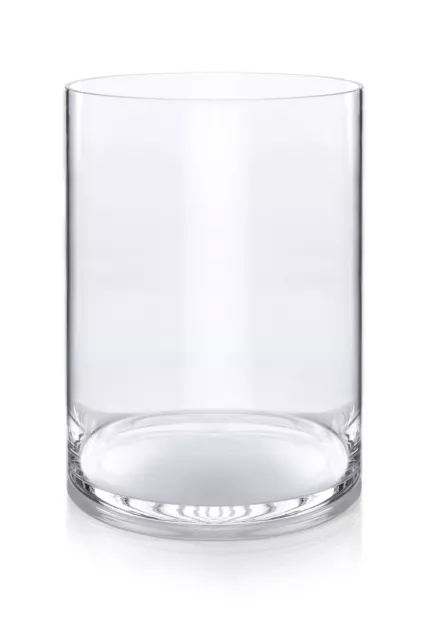 Blumenvase Glas verschiedene Größen | Glasvase rund | Glaszylinder mit Boden