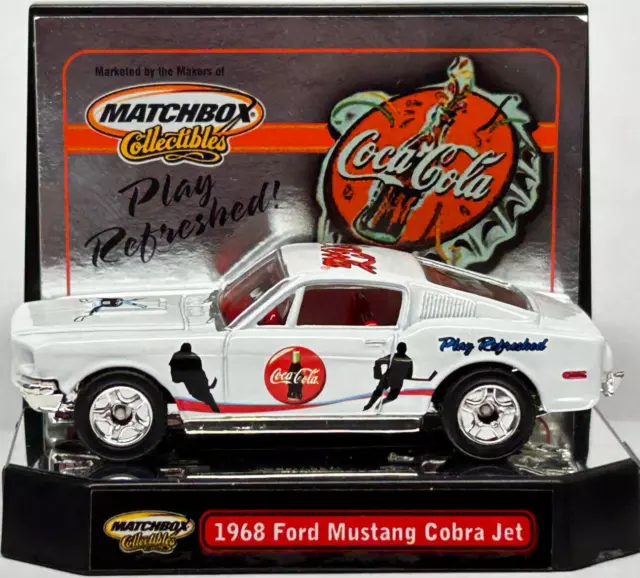 Matchbox de Collection Coca-Cola Hockey 1968 Mustang Cobra Jet Avec / Rrs Mint /