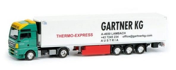 HERPA 913669 SPUR H0 1/87 MAN TGX XXL 2012 KühlkofferSattelzug 2a/3a