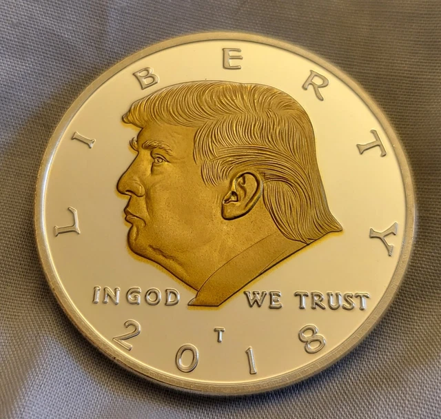 DONALD TRUMP SILVER Gold Dollar City Coin President of the United