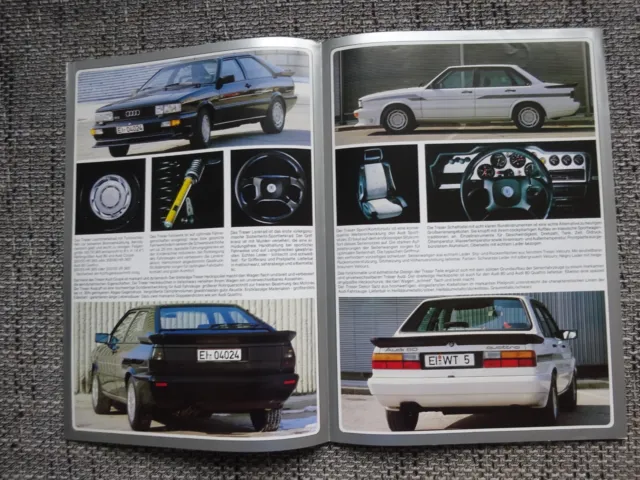 Audi Coupé 80 Quattro Treser Prospekt Brochure 1983 Deutsch German selten rare