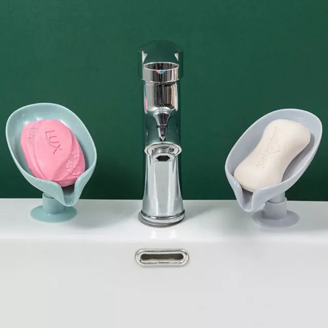 Caja de jabón en forma de hoja soporte de jabón para baño esponja almacenamiento Yep4