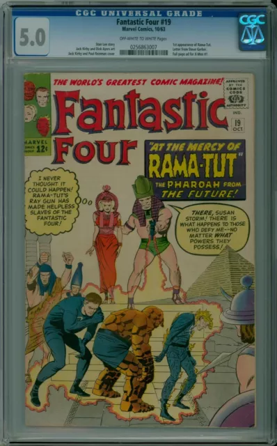 Fantastic Four #19 CGC 5.0 VG/FN very good fine 1st RAMA-TUT (KANG) 0256863007