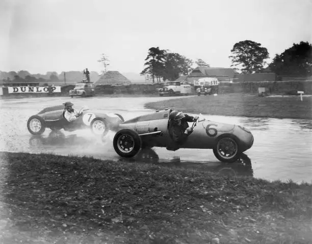 S.A. Coldham And G.H. Wicken At Goodwood Circuit West Sussex 1950 Old Photo