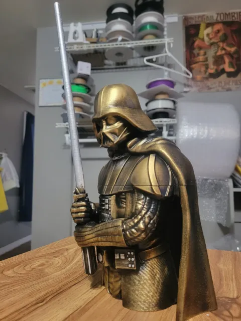 Darth Vader 10" Bust 3D Printed-gilded In Gold Or Silver  Star Wars Gift