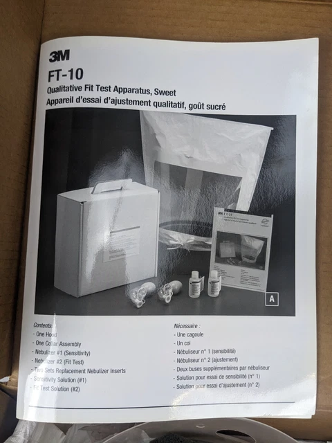 3M FT-10 QUALITATIVE Respirator Fit Test Apparatus Kit Sweet Solution ...