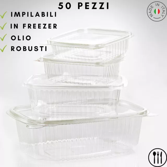 Vaschette per alimenti contenitori scatole in plastica trasparente con coperchio