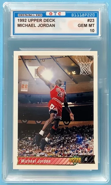 1992 U. D. #23 Michael Jordan Pre Graded 10 In an Unsealed Slab Great Gift Sport