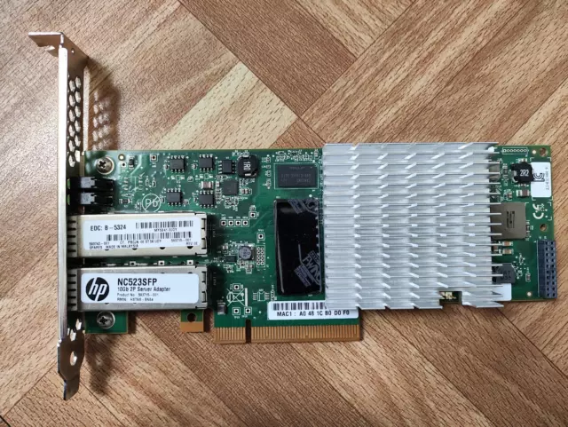 HP NC523SFP Dual Port 10GbE SFP Adapter Card 593715-001 PCIe PCI-E
