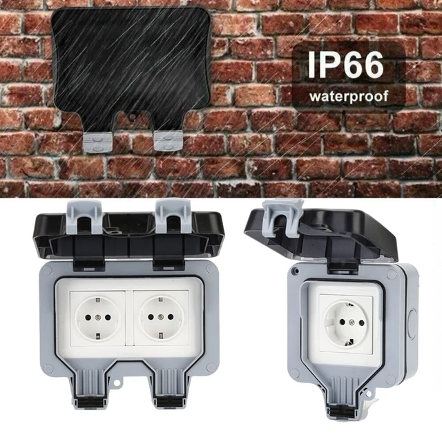 Enchufe de interruptor montado en superficie IP66 16.8x11x8CM/8.6x8.6x3.5cm 16A 220-250V