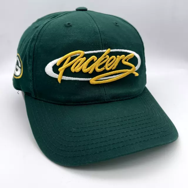 VINTAGE 1990S GREEN Bay Packers NFL Football Annco Snap Back Script ...