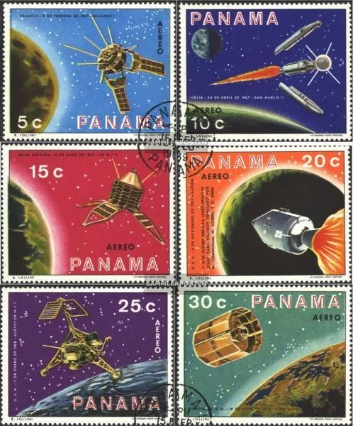 panama 1137-1142 oblitéré 1969 recherche spatiale