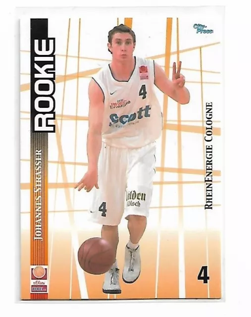 BBL Playercard - 01-02 Rookie - Johannes Strasser - RheinEnergie Cologne #R 098
