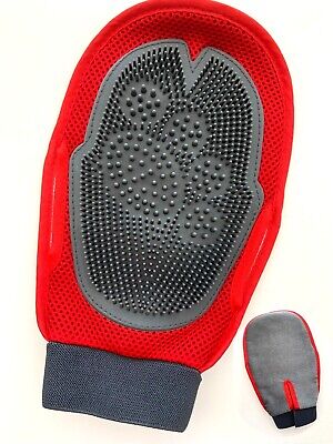 2-in-1 Pet Grooming Massage Glove Brush Comb Shedding Mitt  Dogs Cats Grooming