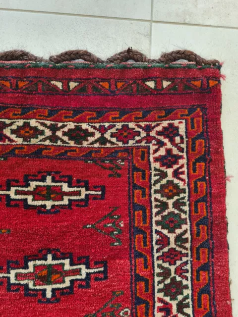 Alter Turkmene Tekke Yomud Torba Taschenfront Orient Teppich ~ 1940 110x71cm 3