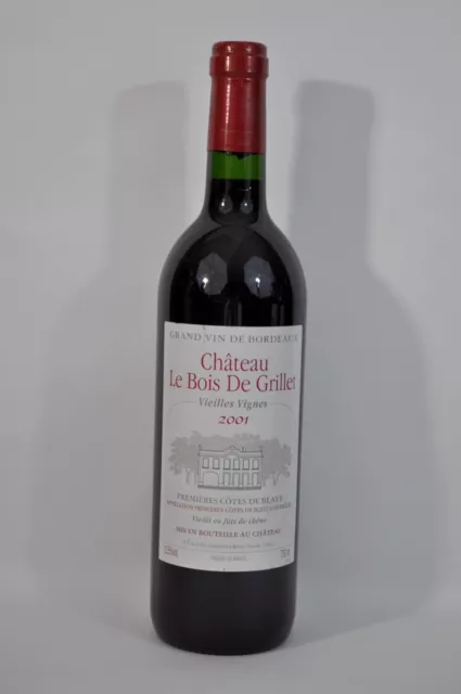 Vin - 1 Bouteille Château Le Bois De Grillet - Côtes de Blaye - 2001